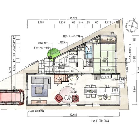 三角 変形地 間取り